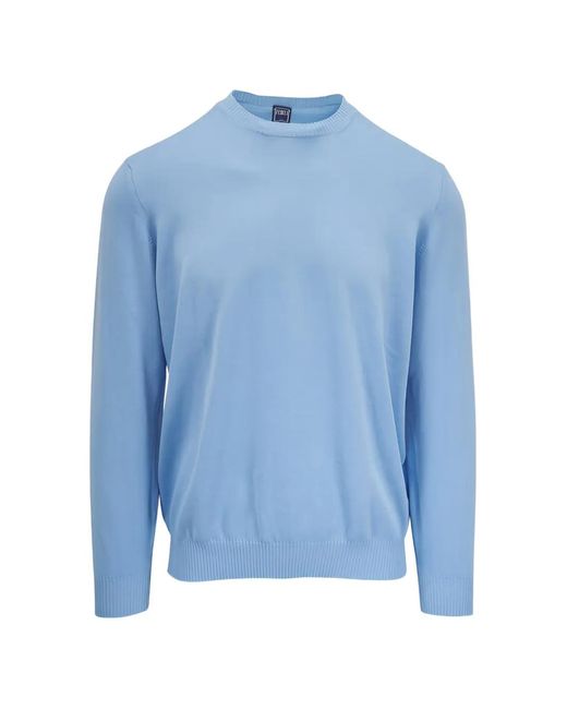 Fedeli Argentina Pullover Mit Rundem Ausschnitt in Blue für Herren