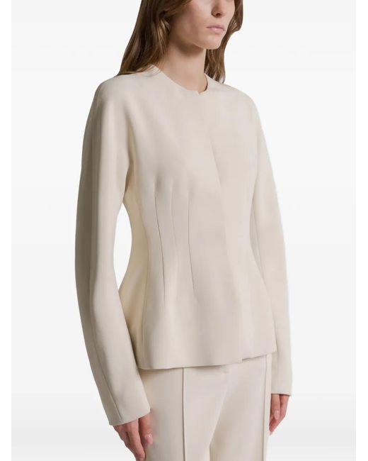 Alberta Ferretti Natural Zip-Fastening Caddy Jacket