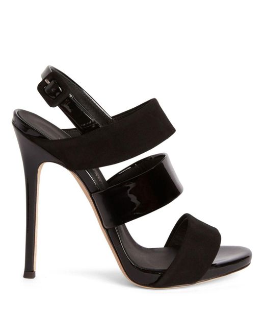Giuseppe Zanotti Black Francesca 120mm Leather Sandals