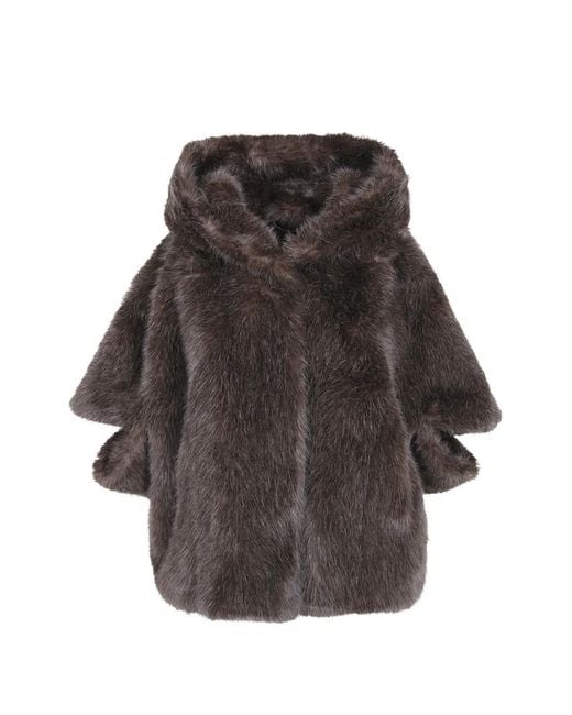 GIOVANNI PARIS Black Faux-Fur Hooded Jacket