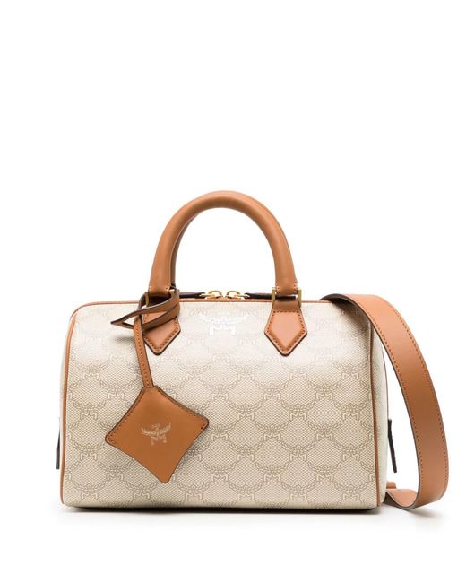 MCM Natural "Lauretos" Trunk Shoulder Bag