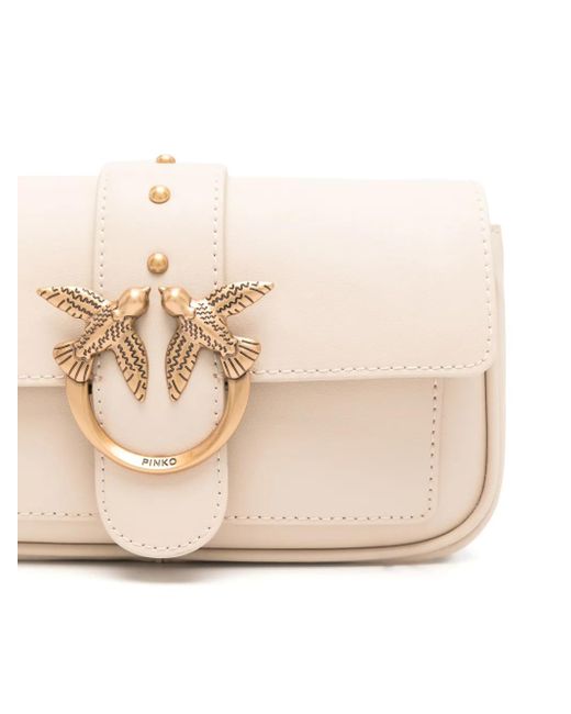 Pinko Natural Small Love One Pocket Clutch Bag