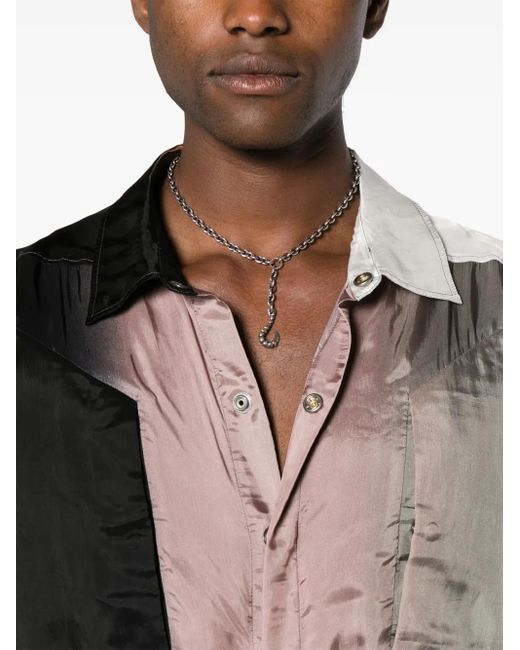 Rick Owens Black Larry Fogpocket Ombré Shirt for men