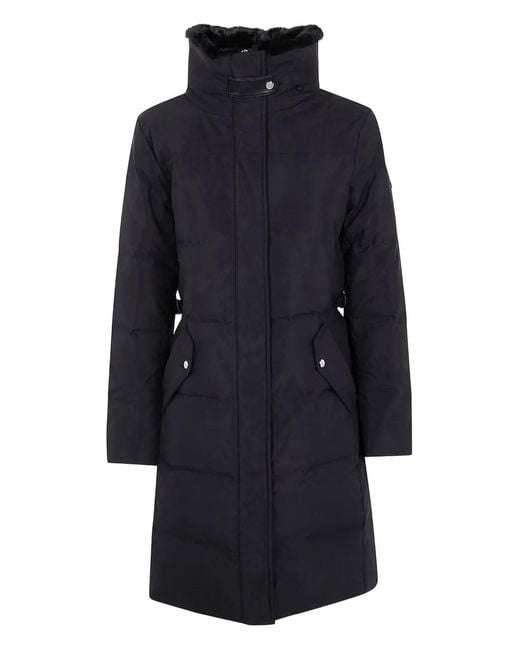 Ralph Lauren Jas Met Kraag Van Imitatiebont in het Blue