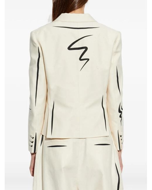 Moschino White Printed Jacket