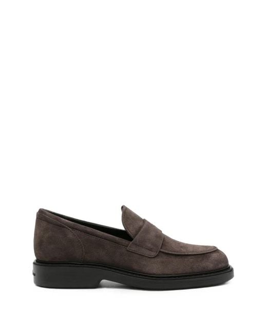 Hogan Black Suede Loafers for men