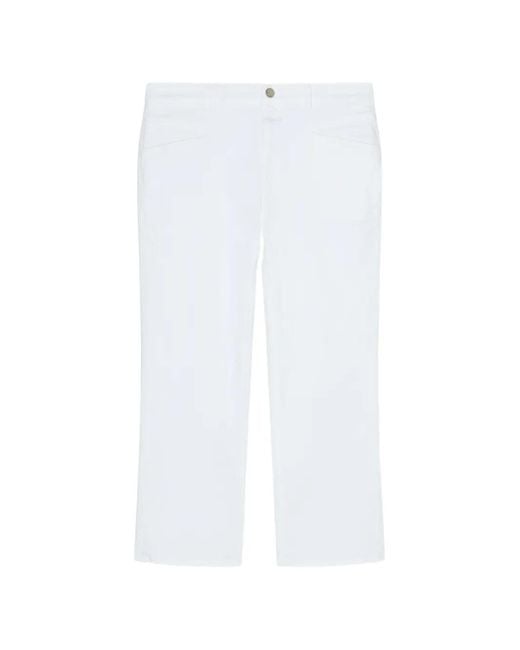Closed White Mira-X Patch-Pocket Jeans