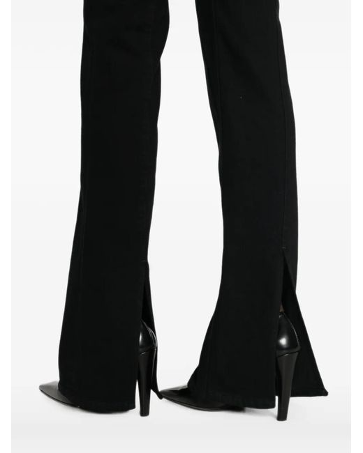 Haikure Black Split-Hem Jeans