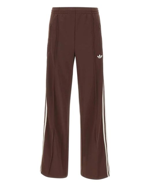 Adidas Brown Striped Track Pants