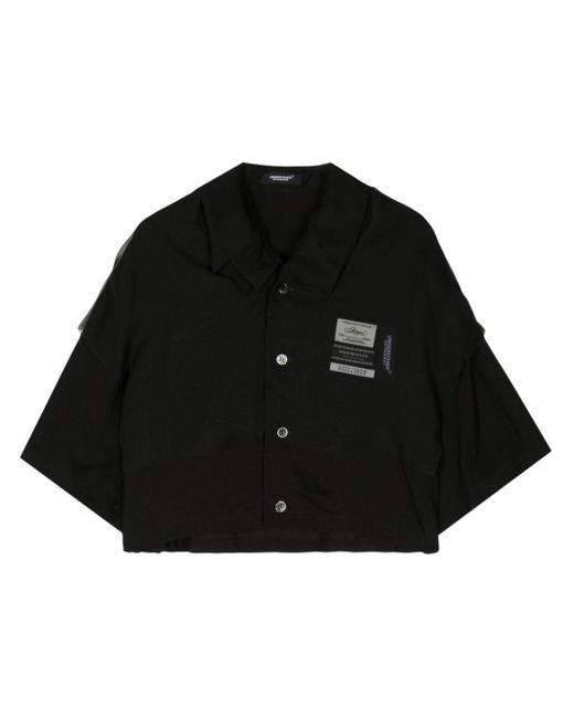 Undercover Name-tag Button-up Shirt in het Black