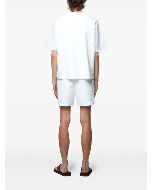 GODMADE White Short De Bain À Logo Imprimé for men