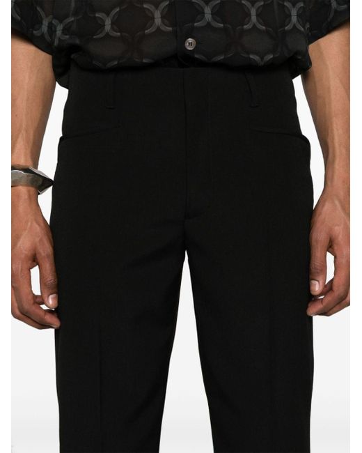 Pantaloni a vita media di Dries Van Noten in Black da Uomo