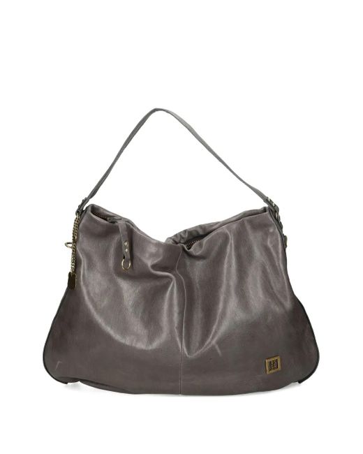 A.s.98 Gray Chain-Detail Leather Shoulder Bag