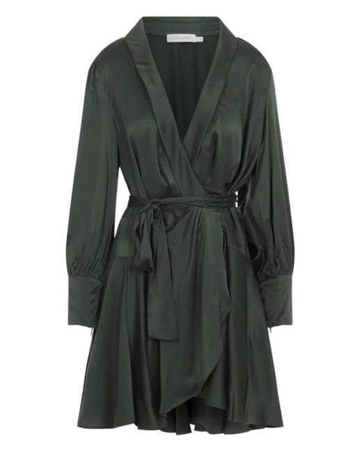 Zimmermann ラッフル ラップドレス Green