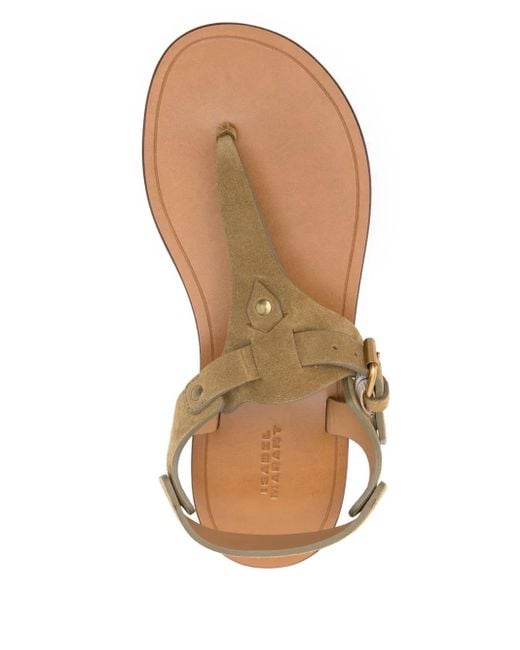 Isabel Marant Brown Suede Flat Sandals