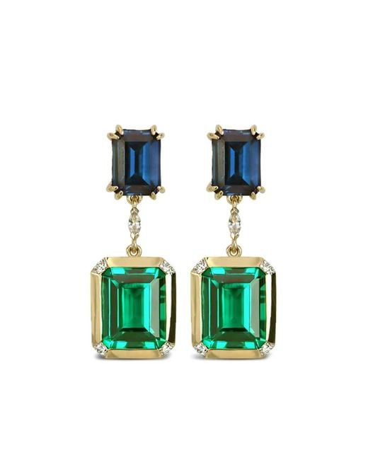 Lark & Berry Blue 14Kt Nexus Multi-Stone Drop Earrings