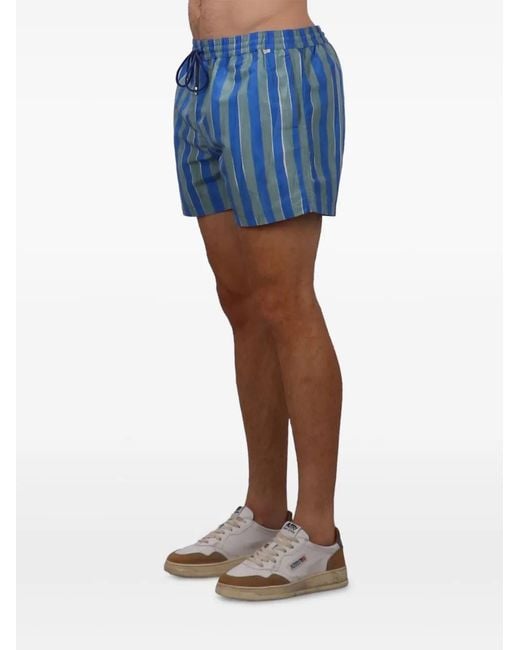 Paul Smith Blue Striped Swim Shorts for men