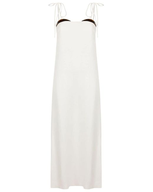 Robe Orquidea Vintage à coupe longue Adriana Degreas en coloris White