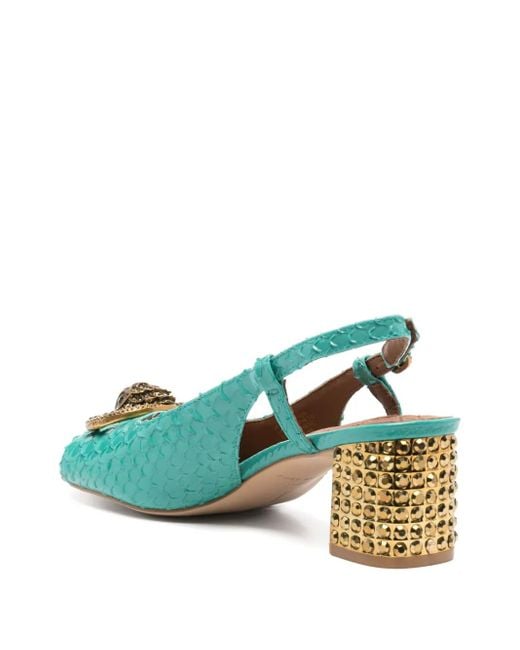 Kurt Geiger Green 60Mm Eagle-Head Sandals
