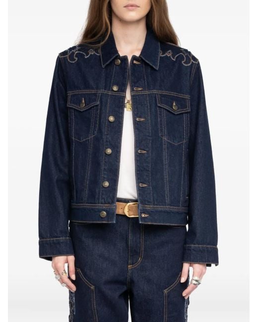 Zadig & Voltaire Blue Bases Western Denim Jacket