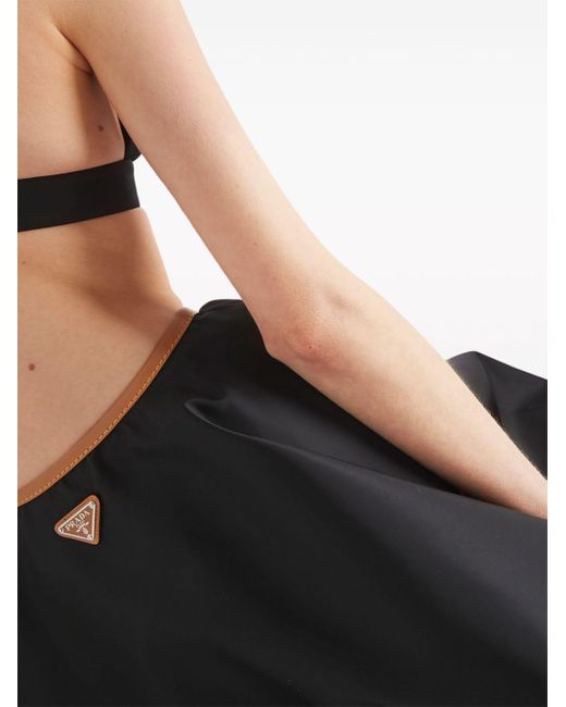 Prada Black Re-nylon Midi Skirt