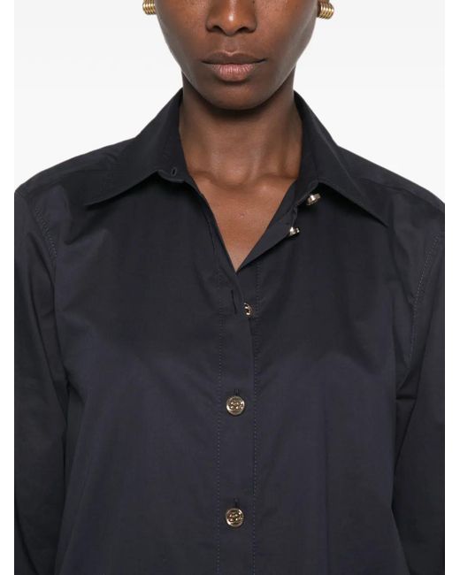 Sandro Blue Button-Fastening Long-Sleeve Shirt
