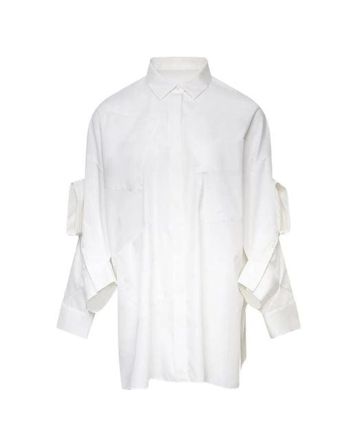 Enfold White Chemise À Poche Poitrine