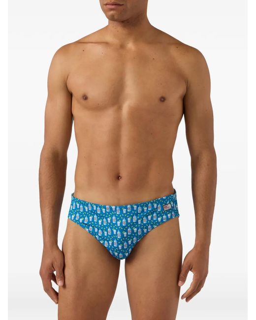 Mc2 Saint Barth Blue Cayo Gin-Print Swimming Trunks for men
