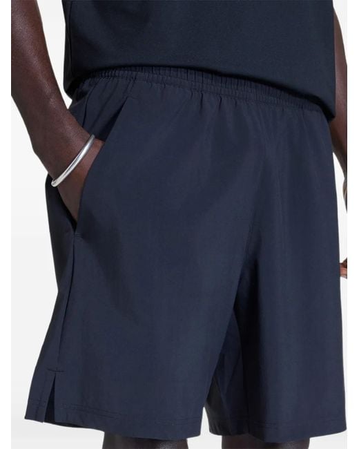 Adidas Blue Tech Trefoil Essentials Logo Shorts for men