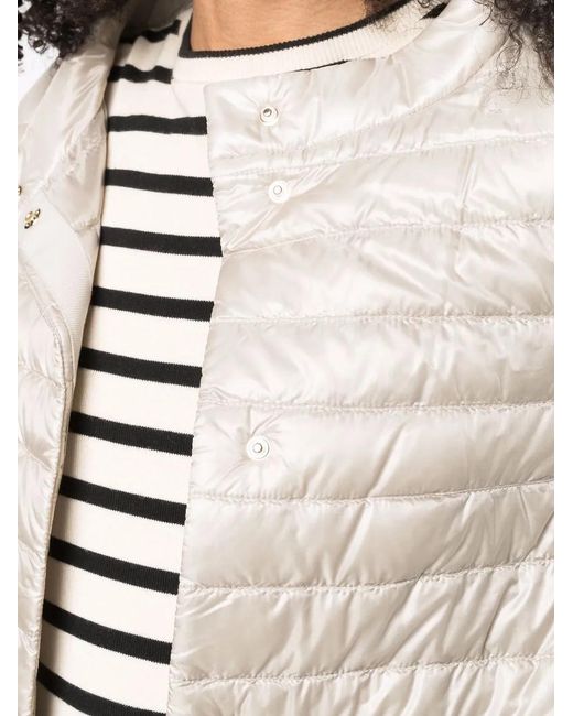 Herno Natural Button-Up Padded Jacket