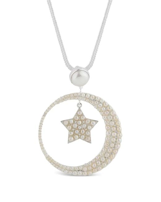 Boheme by Vero White Moon Star Necklace