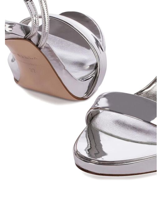 Le Silla Metallic Gwen Ankle-Strap Sandals