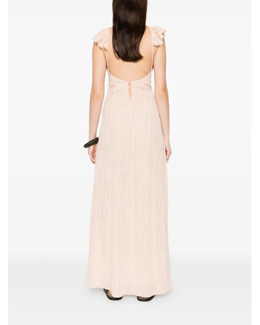 Forte_forte White Ruffled-Detail Maxi Dress