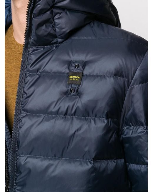 Blauer Blue Hooded Puffer Jacket for men