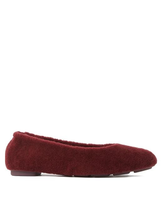 Stuart Weitzman Red Pirouette Super Chill Shearling Flat