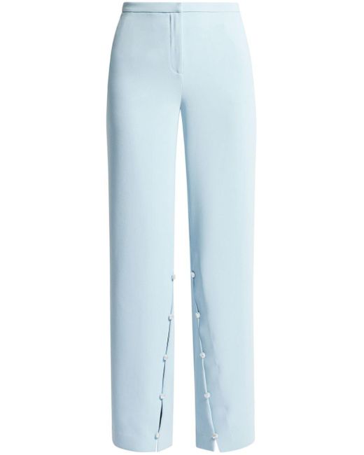 Stine Goya Blue Recycled-polyester Straight-leg Trousers