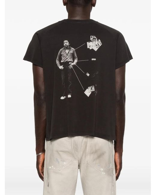Enfants Riches Deprimes Black Graphic-Print Raglan-Sleeve T-Shirt for men