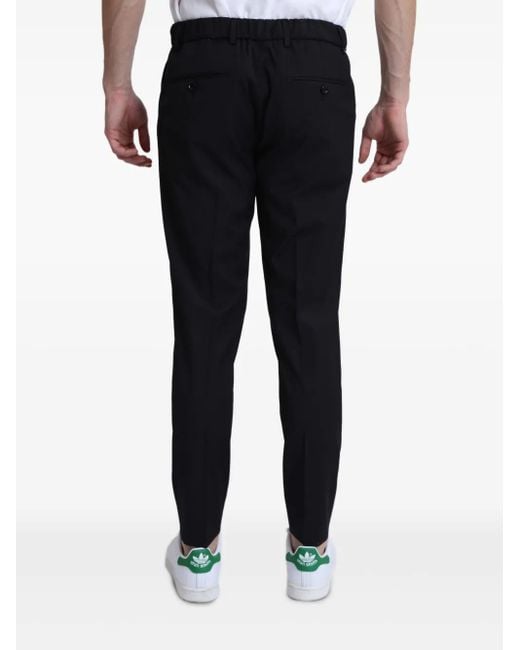 BE ABLE Black Riccardo Pleated-Front Trousers for men