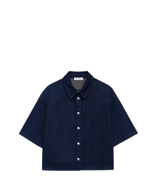 Anine Bing Blue Chemise Lincoln