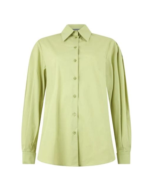 Alberta Ferretti Green Button-Up Long-Sleeved Shirt