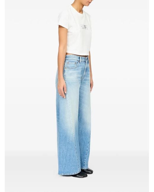 MM6 by Maison Margiela Blue Wide-Leg Jeans
