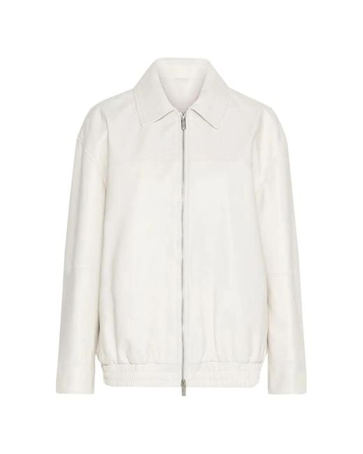 Marella White Zip-Up Jacket