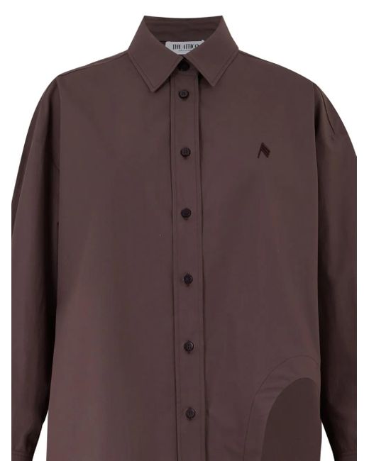 The Attico Purple Cotton Popeline Shirt