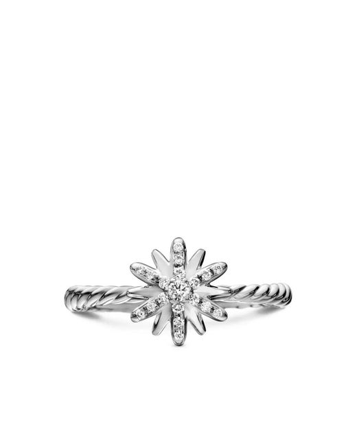 David Yurman White Petite Starburst Ring Aus Sterlingsilber 10Mm