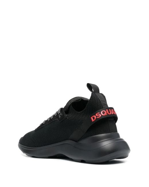 DSquared² Black Logo Sneakers for men