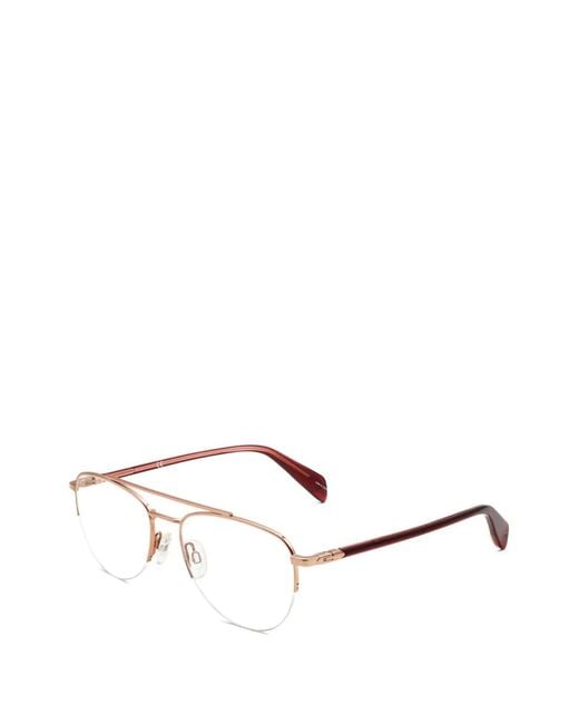 Rag & Bone White Pilot-Frame Glasses for men