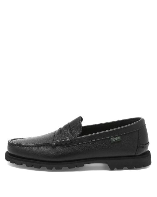 Paraboot Textured leather loafers in Black für Herren