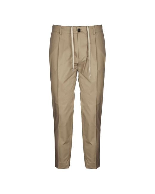 BE ABLE Natural Button Drawstring Trousers for men