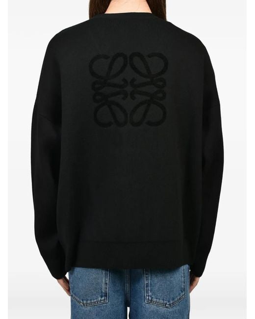Loewe Black Buttoned Knitted Cardigan for men
