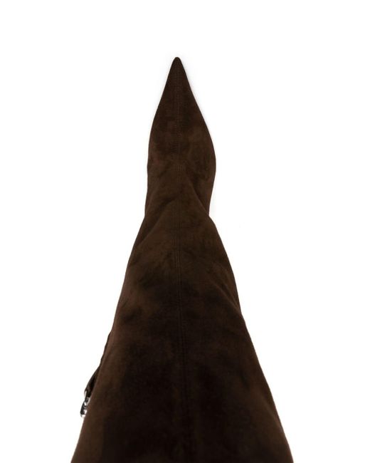 Botas altas Fiona con tacón de 60 mm AMINA MUADDI de color Brown